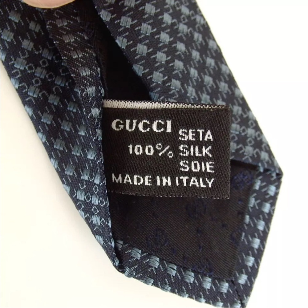 AUTH Gucci GG 100% Silk Tie - Picture 5 of 5